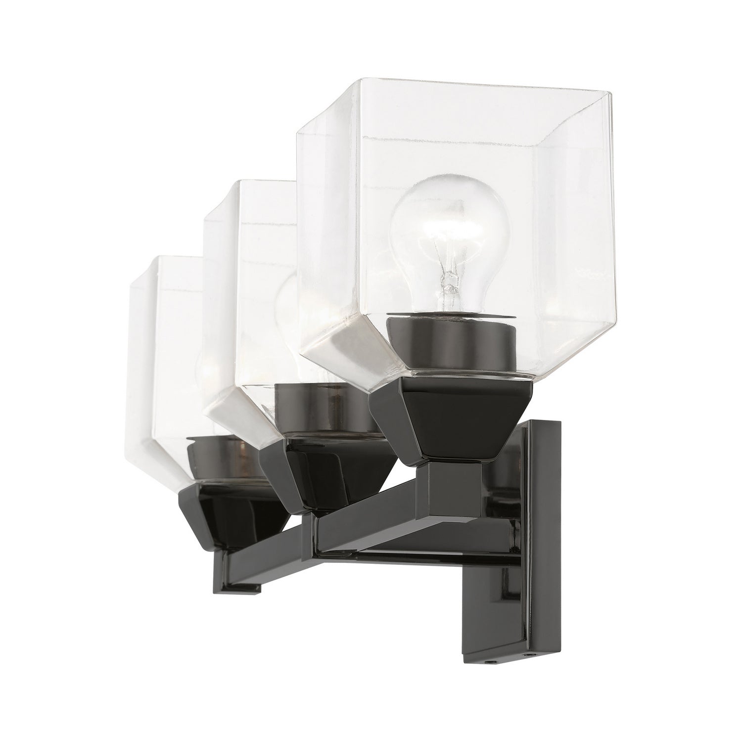 Livex Lighting - 16773-46 - Three Light Vanity Sconce - Aragon - Black Chrome