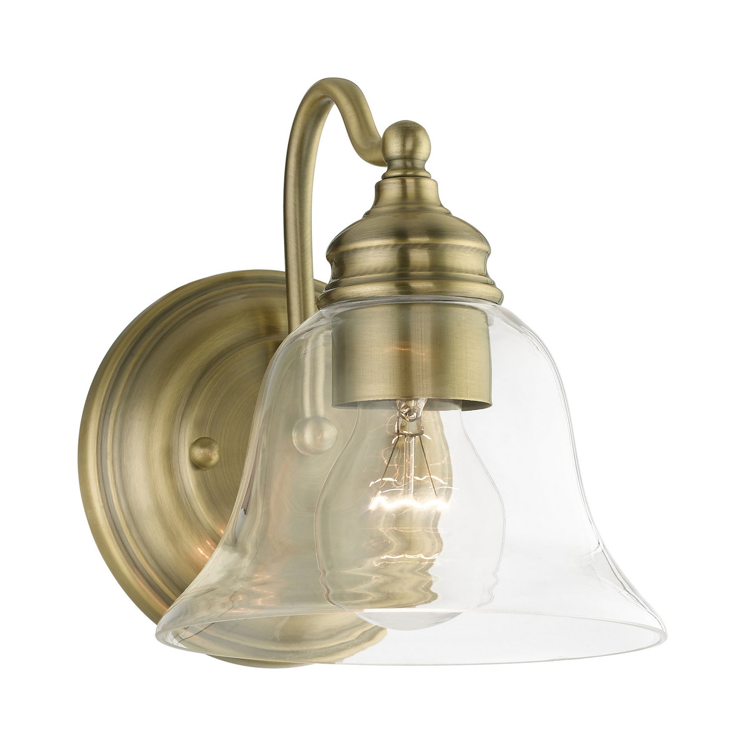 Livex Lighting - 16931-01 - One Light Vanity Sconce - Moreland - Antique Brass