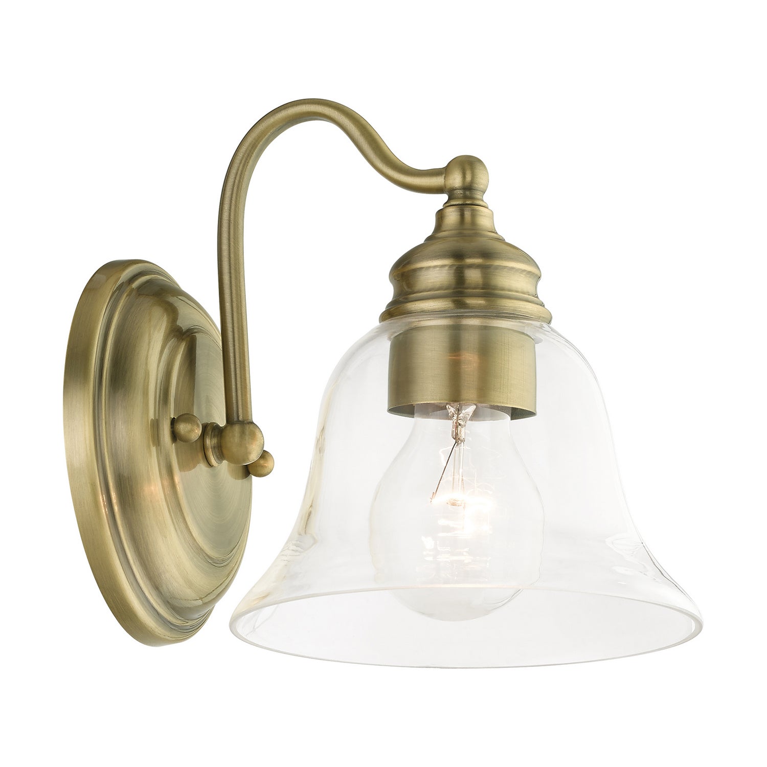 Livex Lighting - 16931-01 - One Light Vanity Sconce - Moreland - Antique Brass