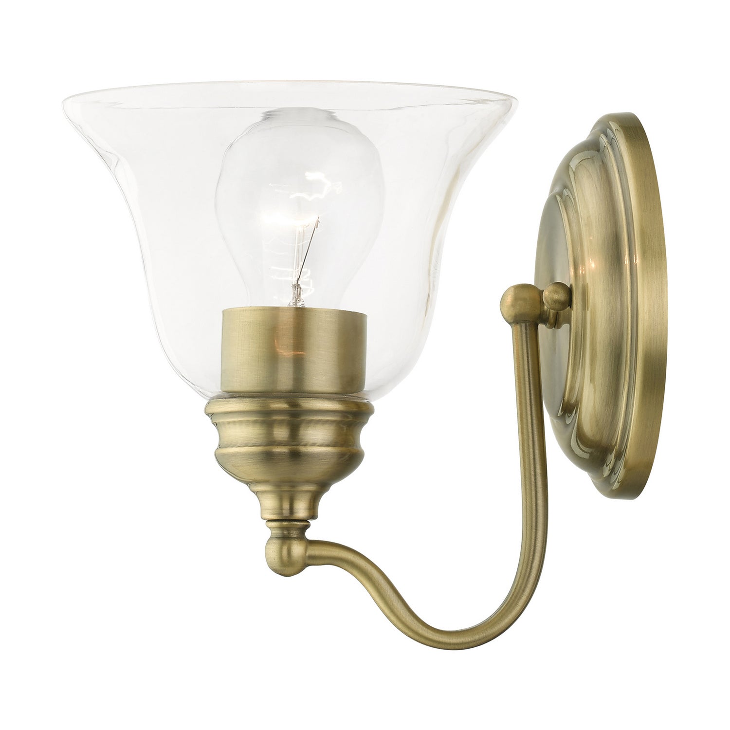 Livex Lighting - 16931-01 - One Light Vanity Sconce - Moreland - Antique Brass