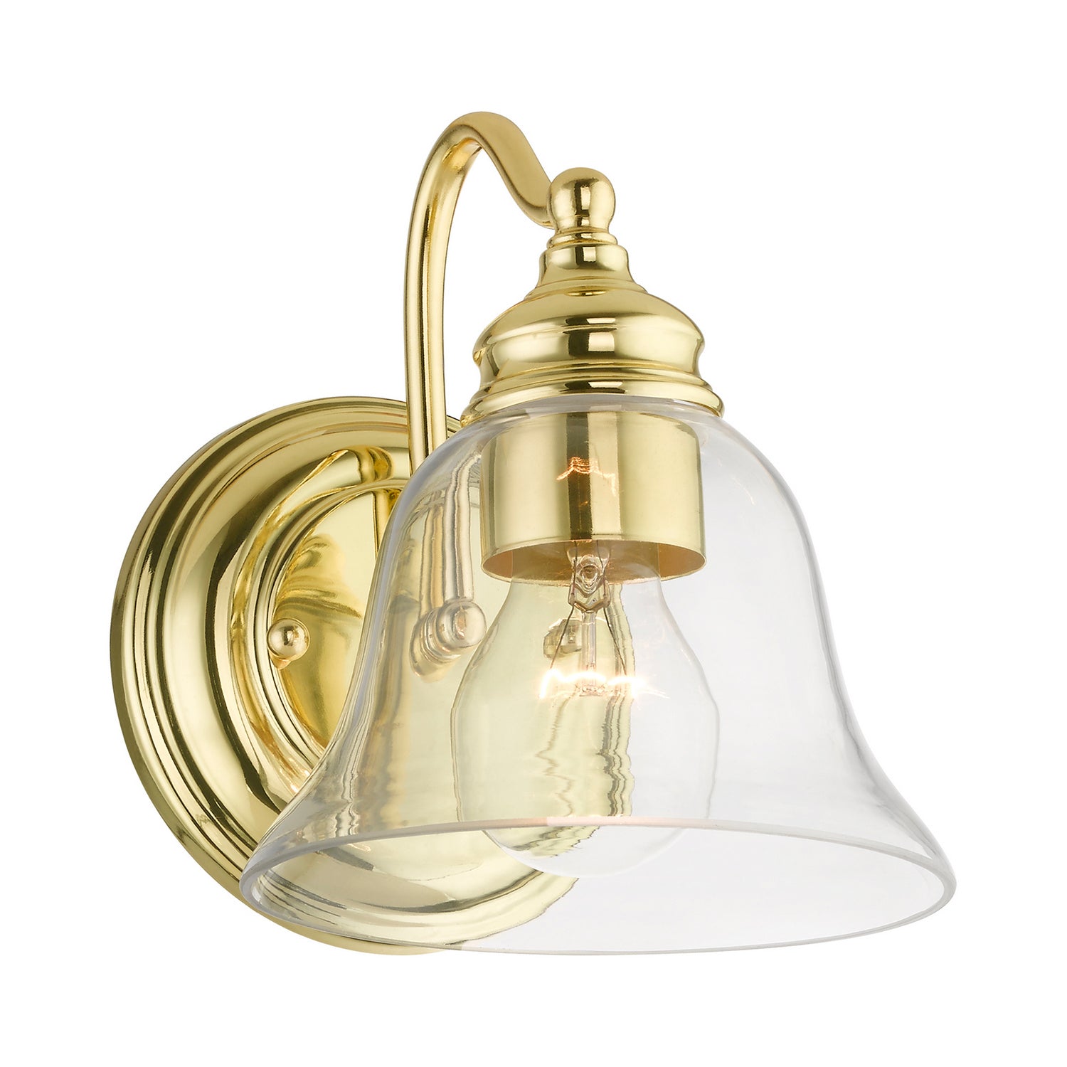 Livex Lighting - 16931-02 - One Light Vanity Sconce - Moreland - Polished Brass