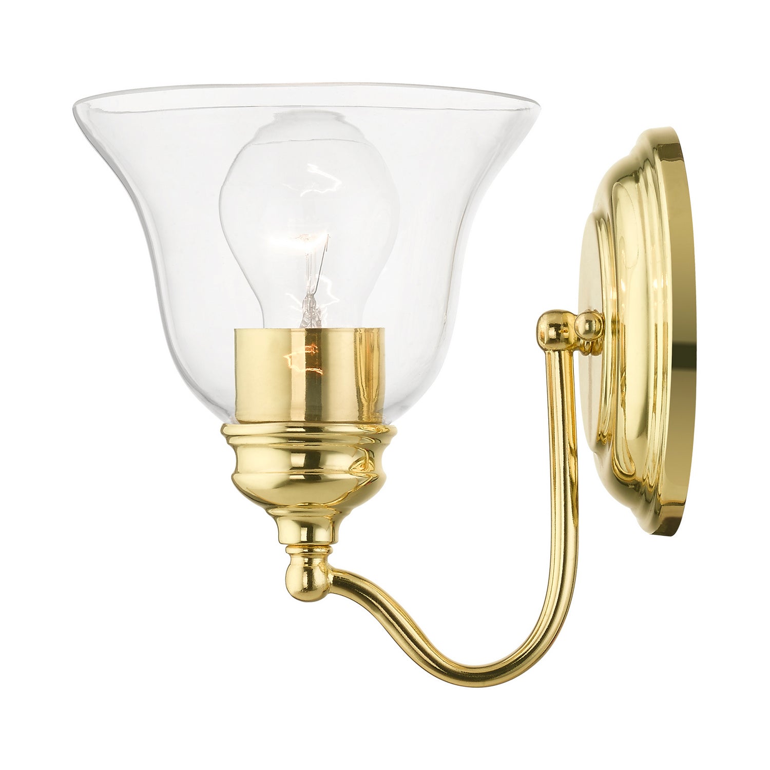 Livex Lighting - 16931-02 - One Light Vanity Sconce - Moreland - Polished Brass