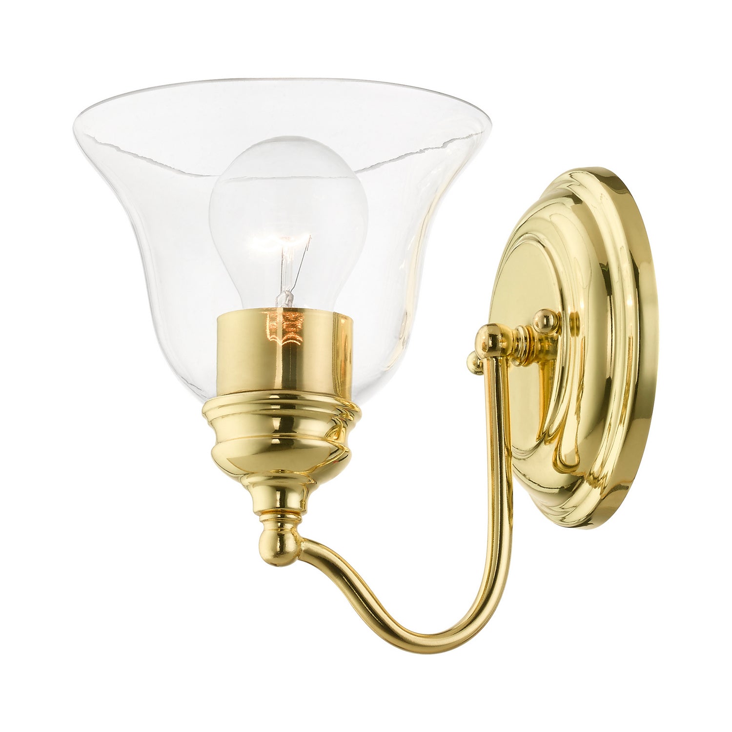 Livex Lighting - 16931-02 - One Light Vanity Sconce - Moreland - Polished Brass