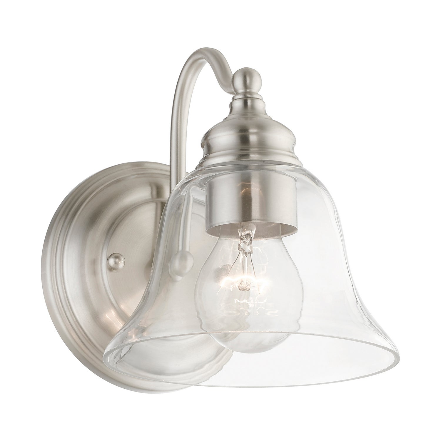 Livex Lighting - 16931-91 - One Light Vanity Sconce - Moreland - Brushed Nickel