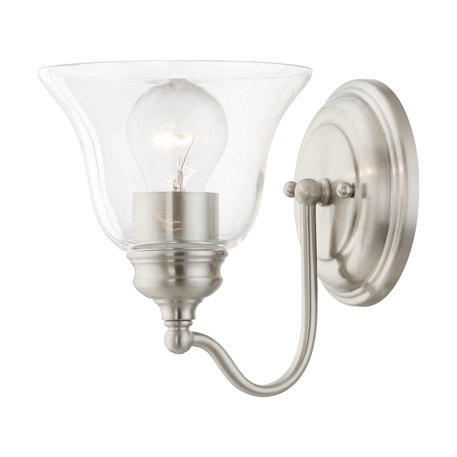 Livex Lighting - 16931-91 - One Light Vanity Sconce - Moreland - Brushed Nickel