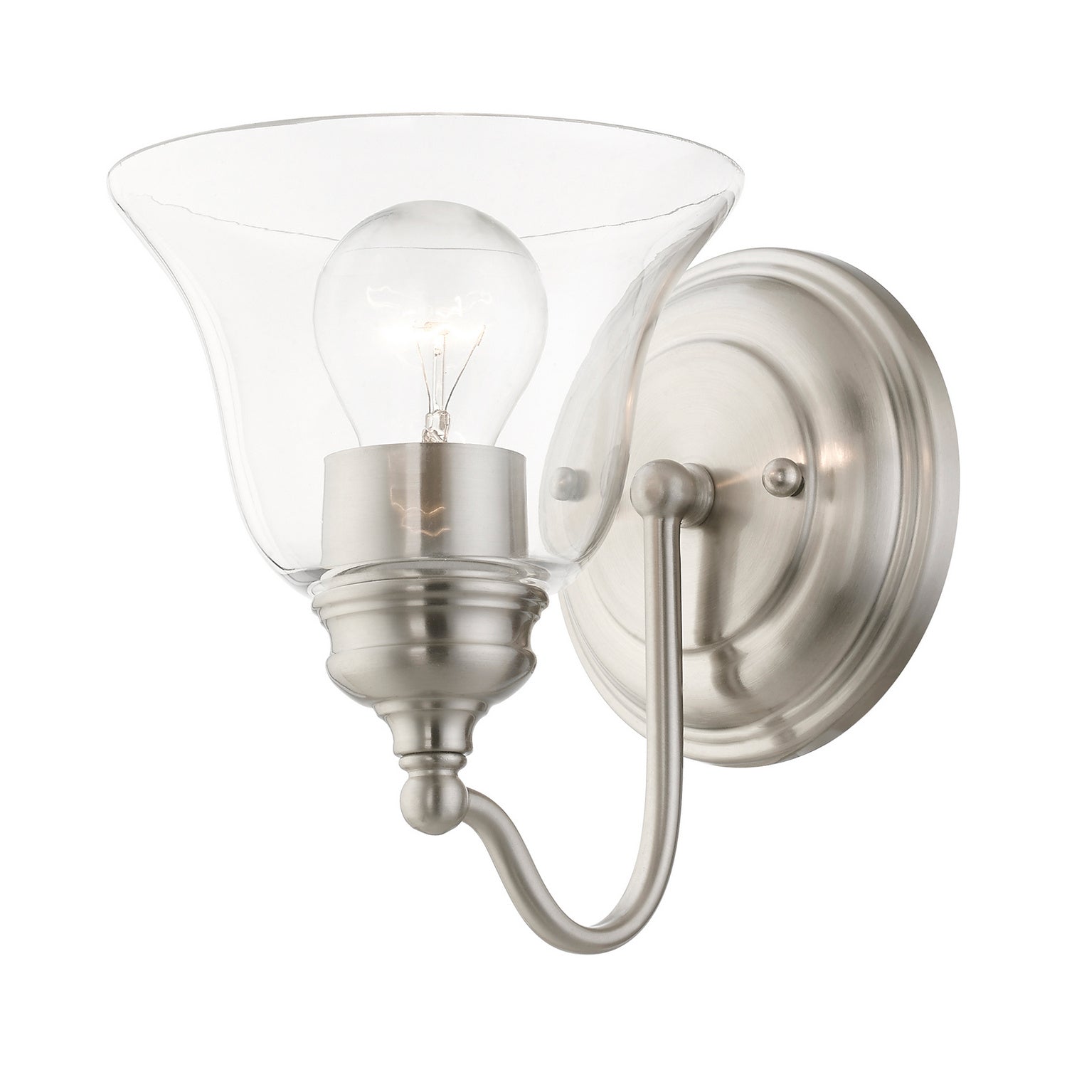 Livex Lighting - 16931-91 - One Light Vanity Sconce - Moreland - Brushed Nickel