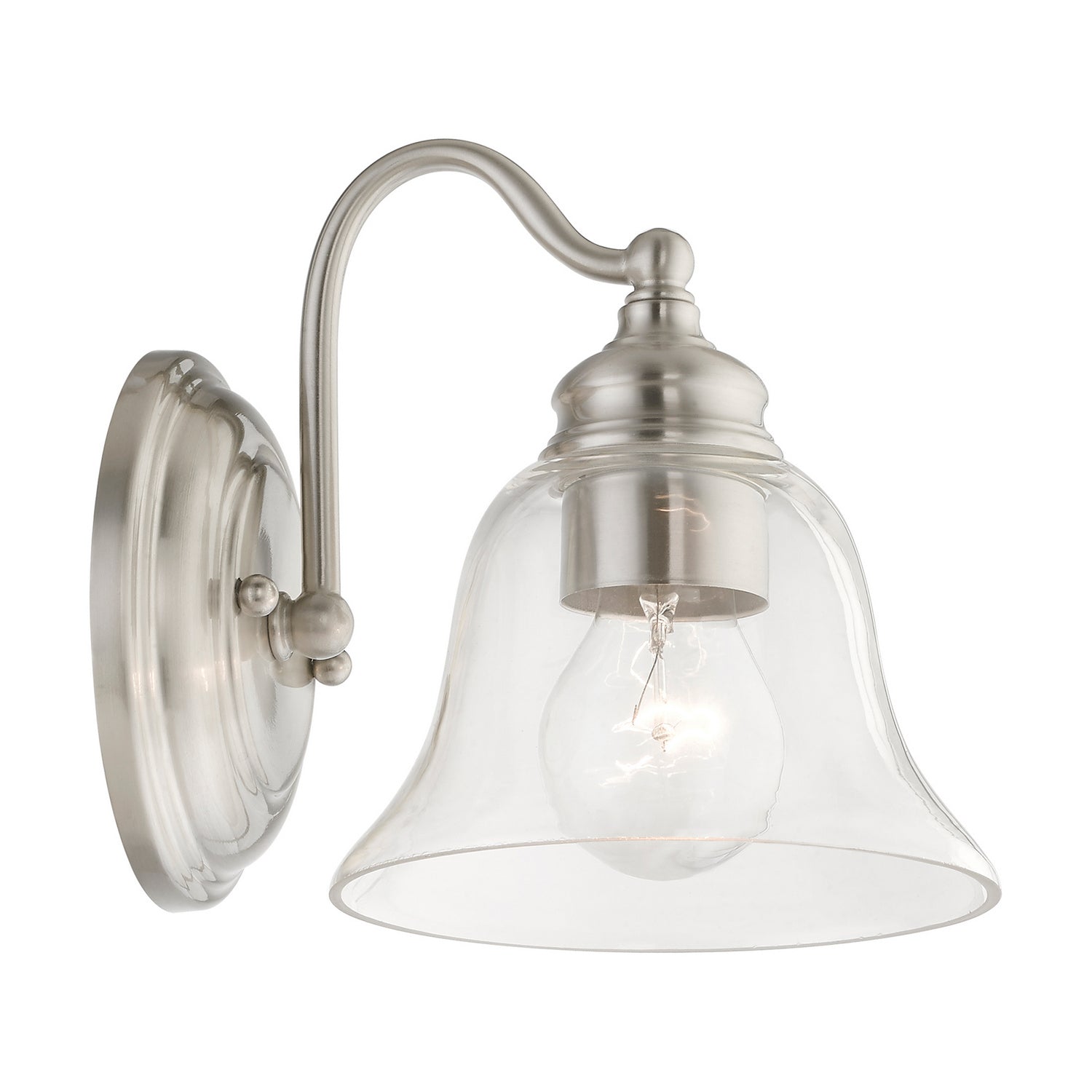 Livex Lighting - 16931-91 - One Light Vanity Sconce - Moreland - Brushed Nickel