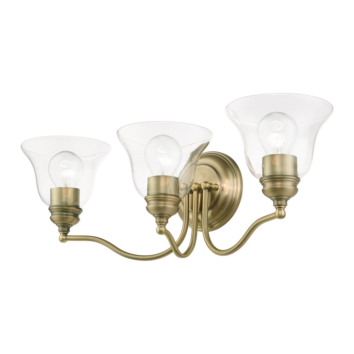 Livex Lighting - 16933-01 - Three Light Vanity Sconce - Moreland - Antique Brass