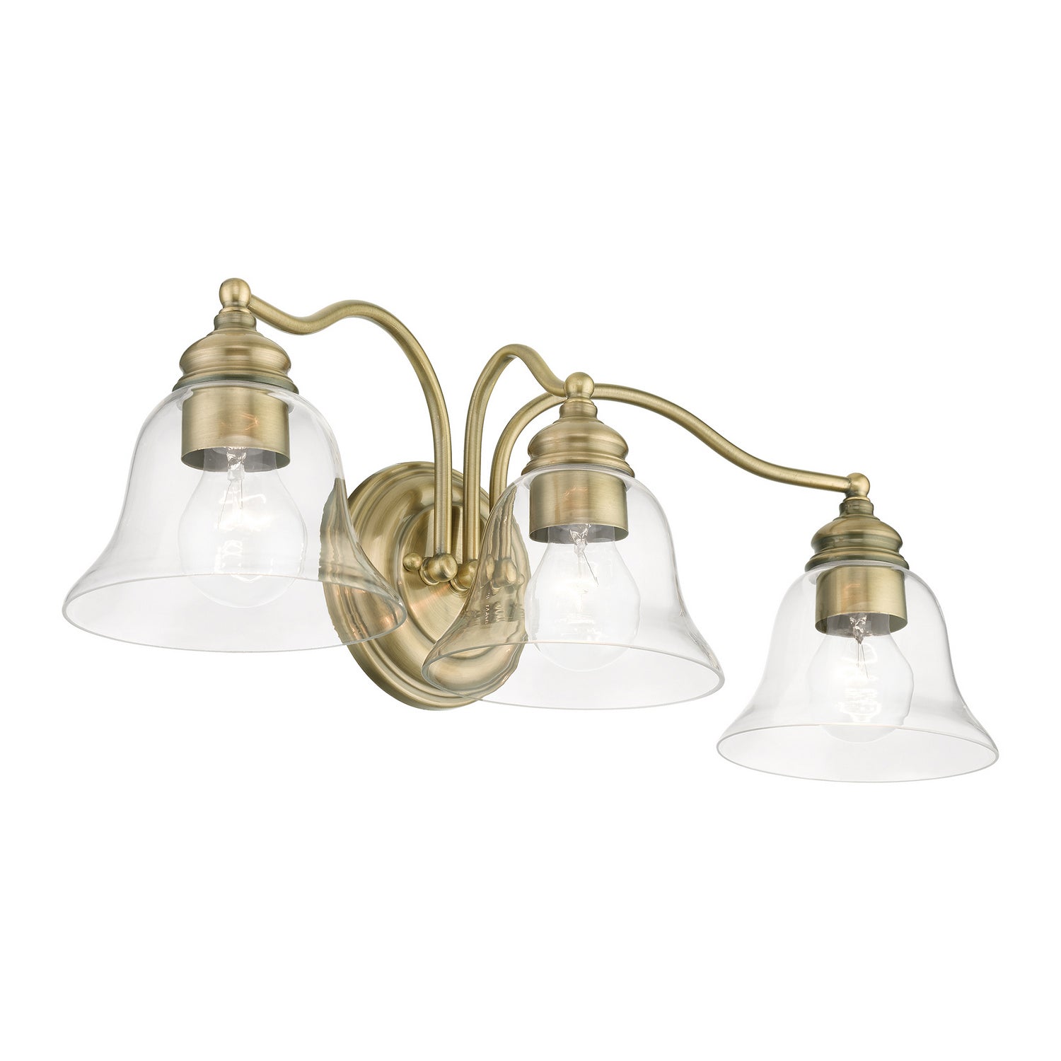 Livex Lighting - 16933-01 - Three Light Vanity Sconce - Moreland - Antique Brass