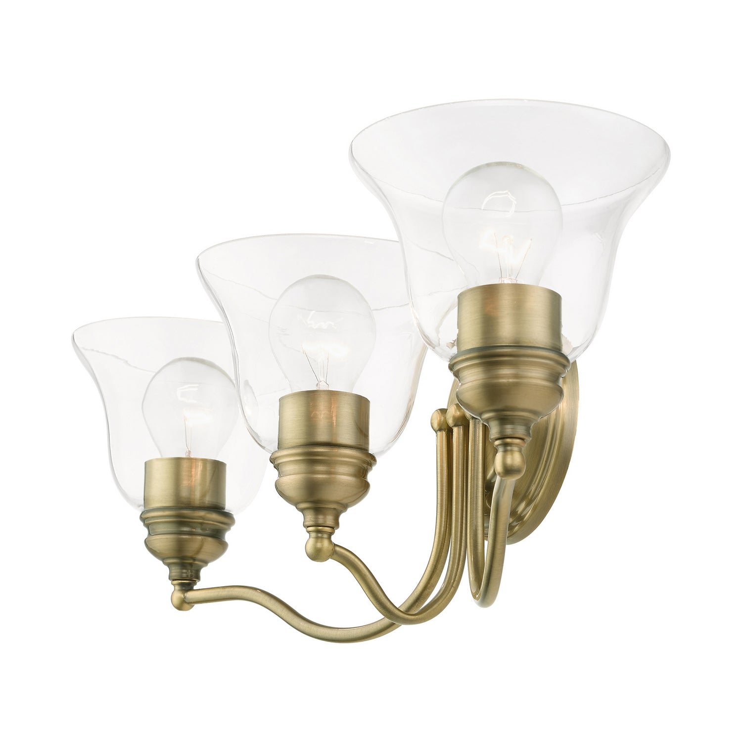 Livex Lighting - 16933-01 - Three Light Vanity Sconce - Moreland - Antique Brass