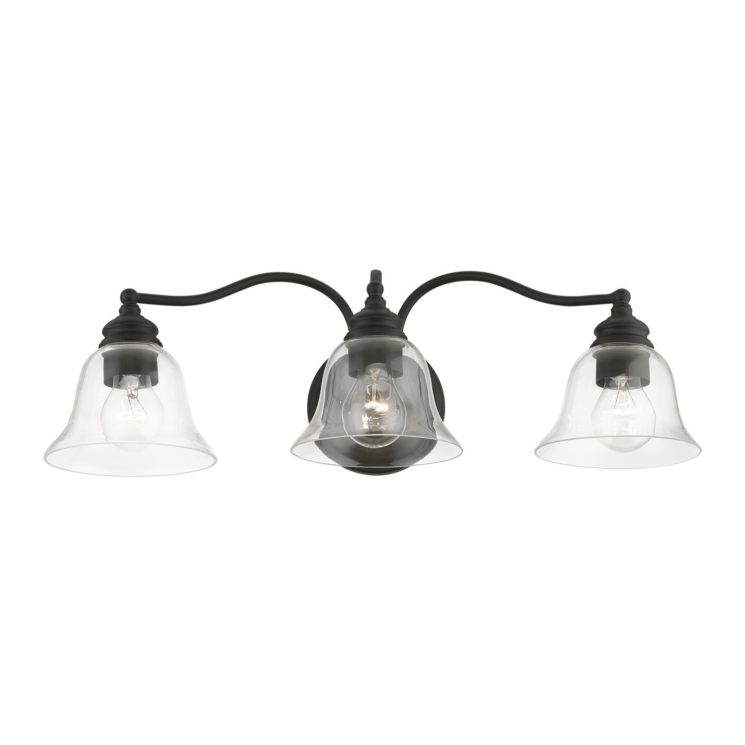 Livex Lighting - 16933-04 - Three Light Vanity Sconce - Moreland - Black
