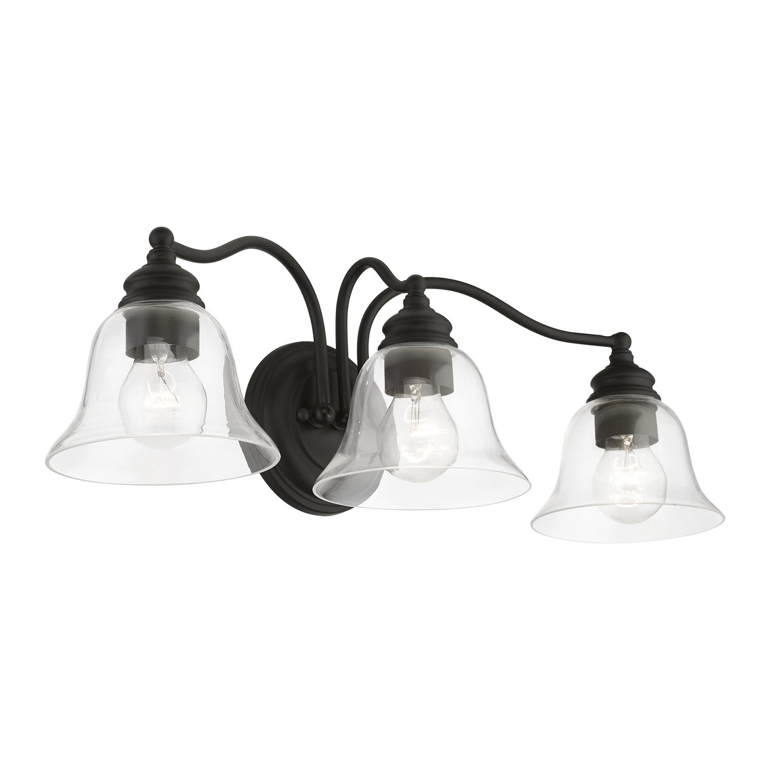 Livex Lighting - 16933-04 - Three Light Vanity Sconce - Moreland - Black