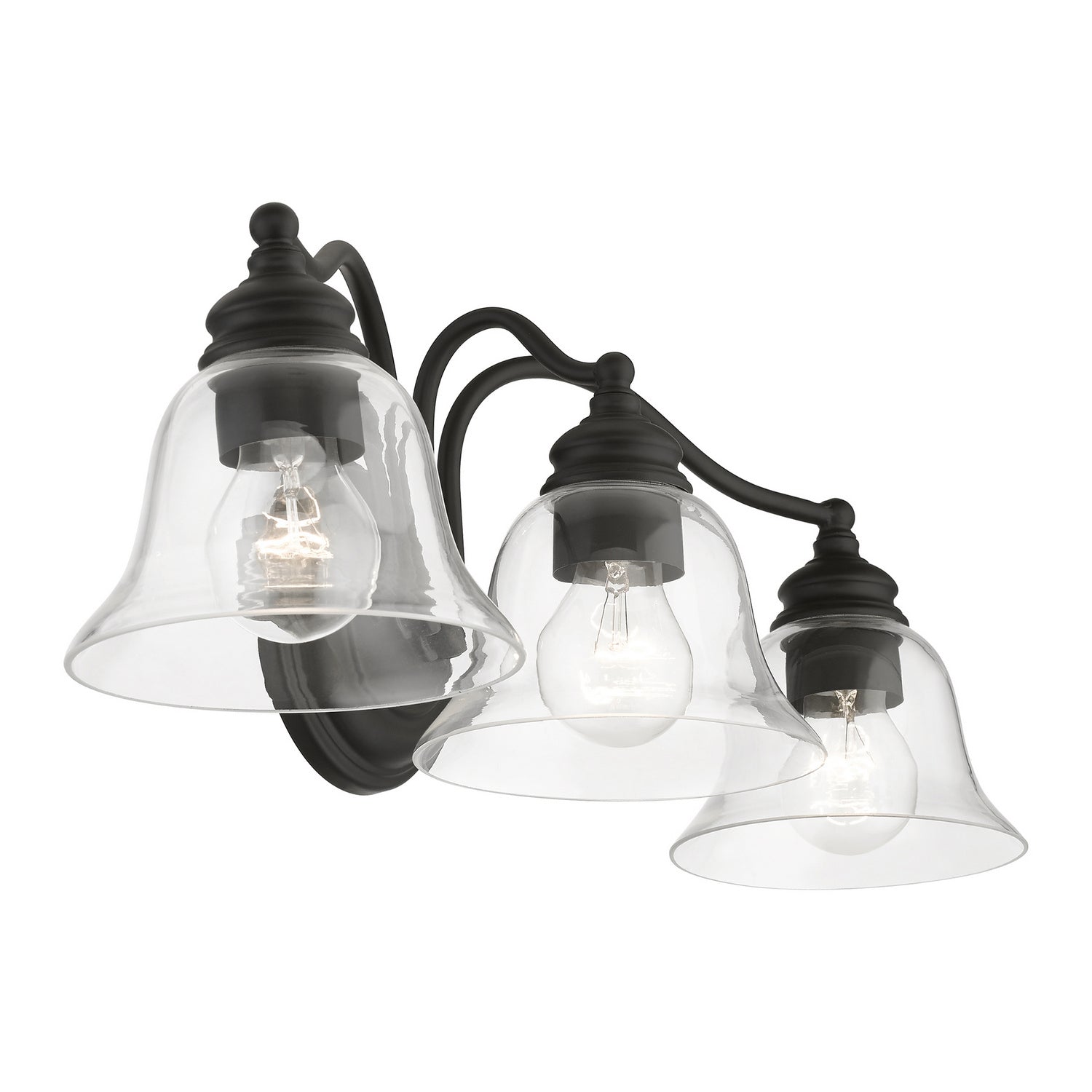 Livex Lighting - 16933-04 - Three Light Vanity Sconce - Moreland - Black