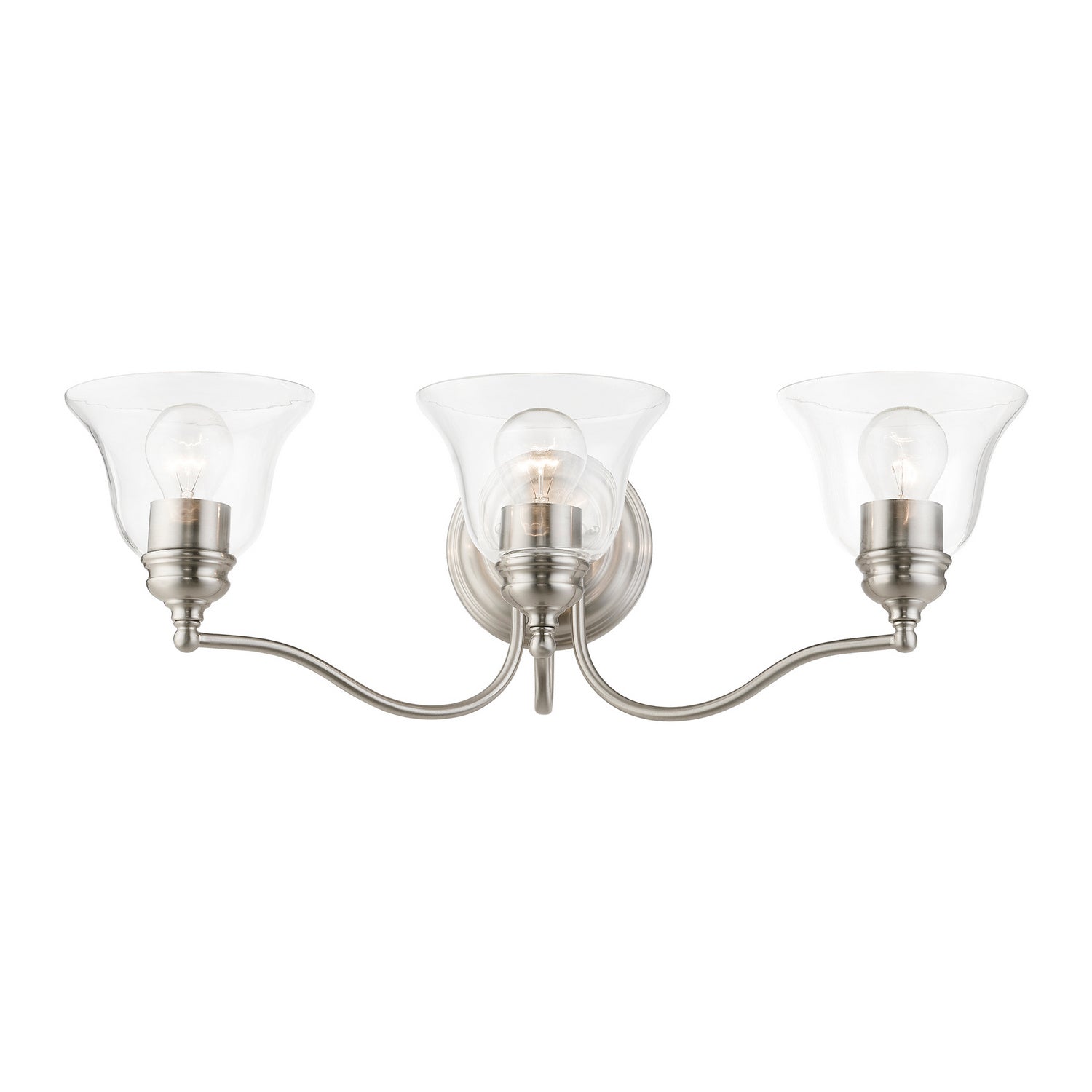 Livex Lighting - 16933-91 - Three Light Vanity Sconce - Moreland - Brushed Nickel