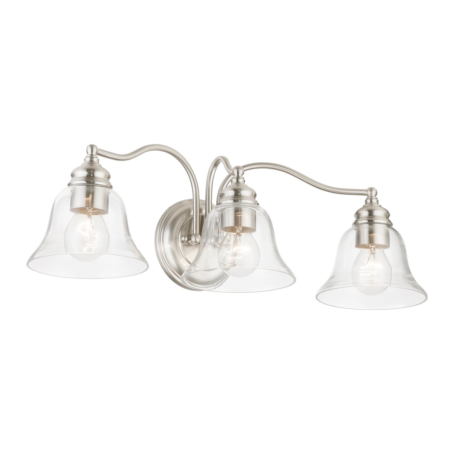 Livex Lighting - 16933-91 - Three Light Vanity Sconce - Moreland - Brushed Nickel