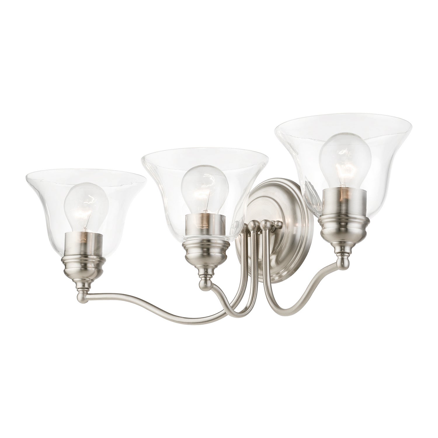 Livex Lighting - 16933-91 - Three Light Vanity Sconce - Moreland - Brushed Nickel
