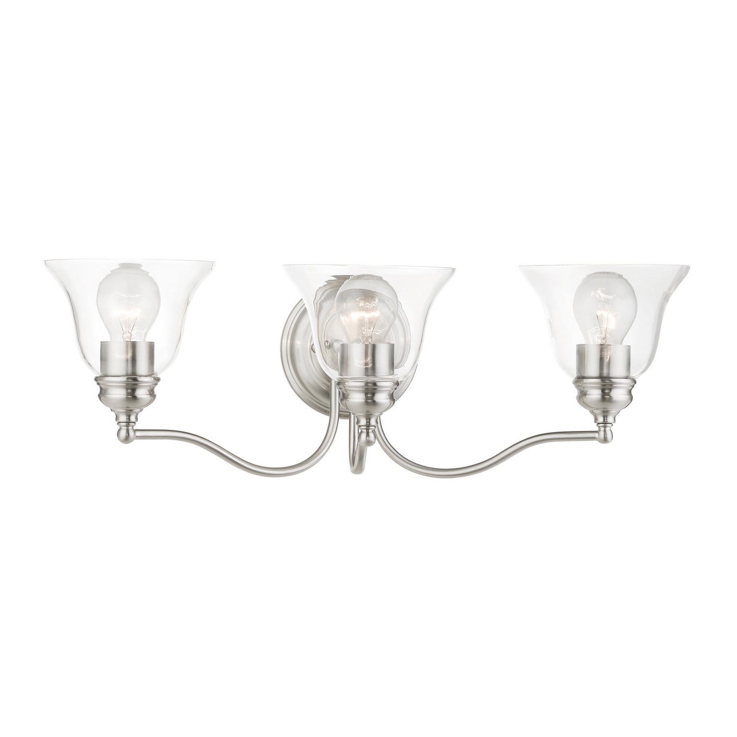 Livex Lighting - 16933-91 - Three Light Vanity Sconce - Moreland - Brushed Nickel