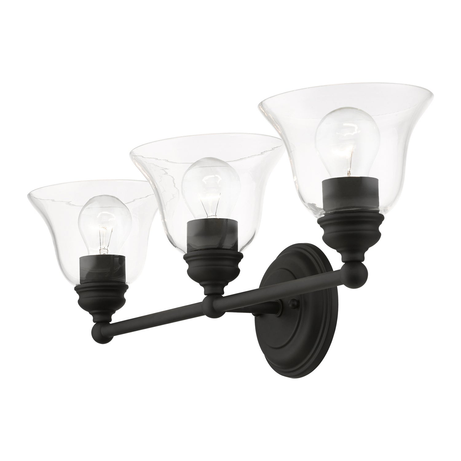 Livex Lighting - 16943-04 - Three Light Vanity Sconce - Moreland - Black