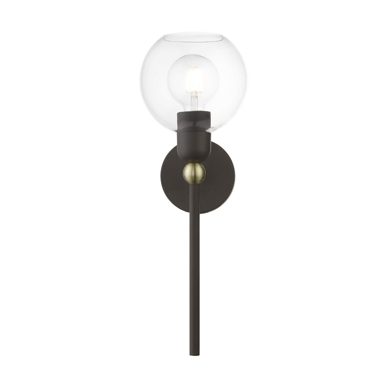 Livex Lighting - 16971-07 - One Light Wall Sconce - Downtown - Bronze w/Antique Brass