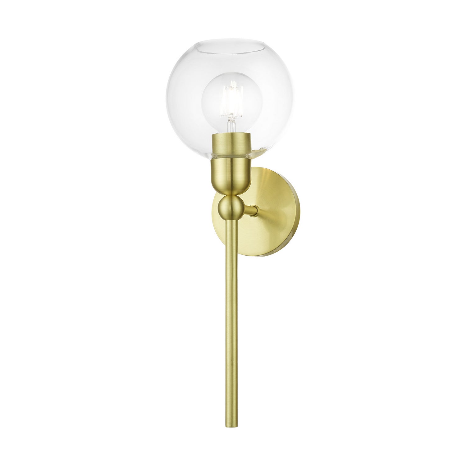 Livex Lighting - 16971-12 - One Light Wall Sconce - Downtown - Satin Brass
