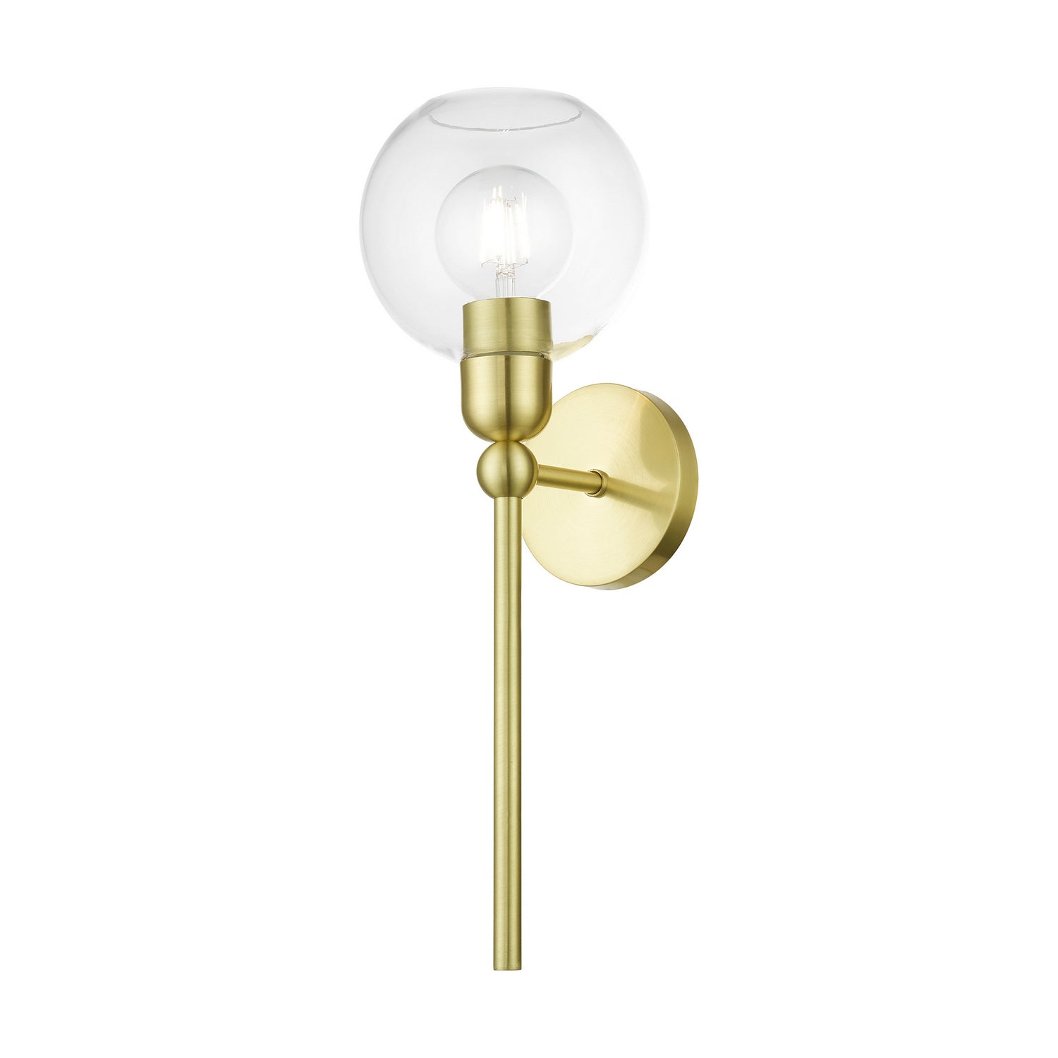 Livex Lighting - 16971-12 - One Light Wall Sconce - Downtown - Satin Brass