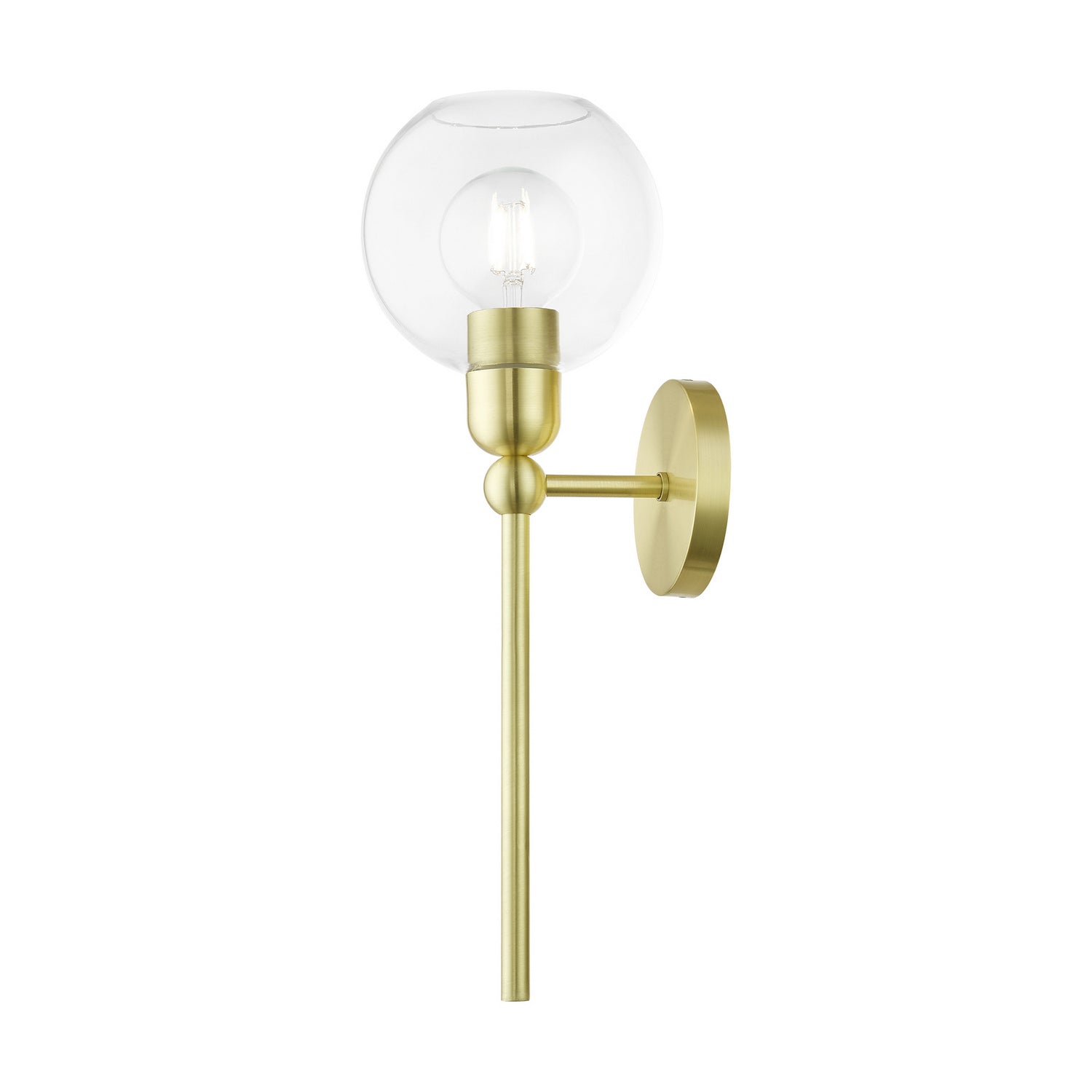 Livex Lighting - 16971-12 - One Light Wall Sconce - Downtown - Satin Brass