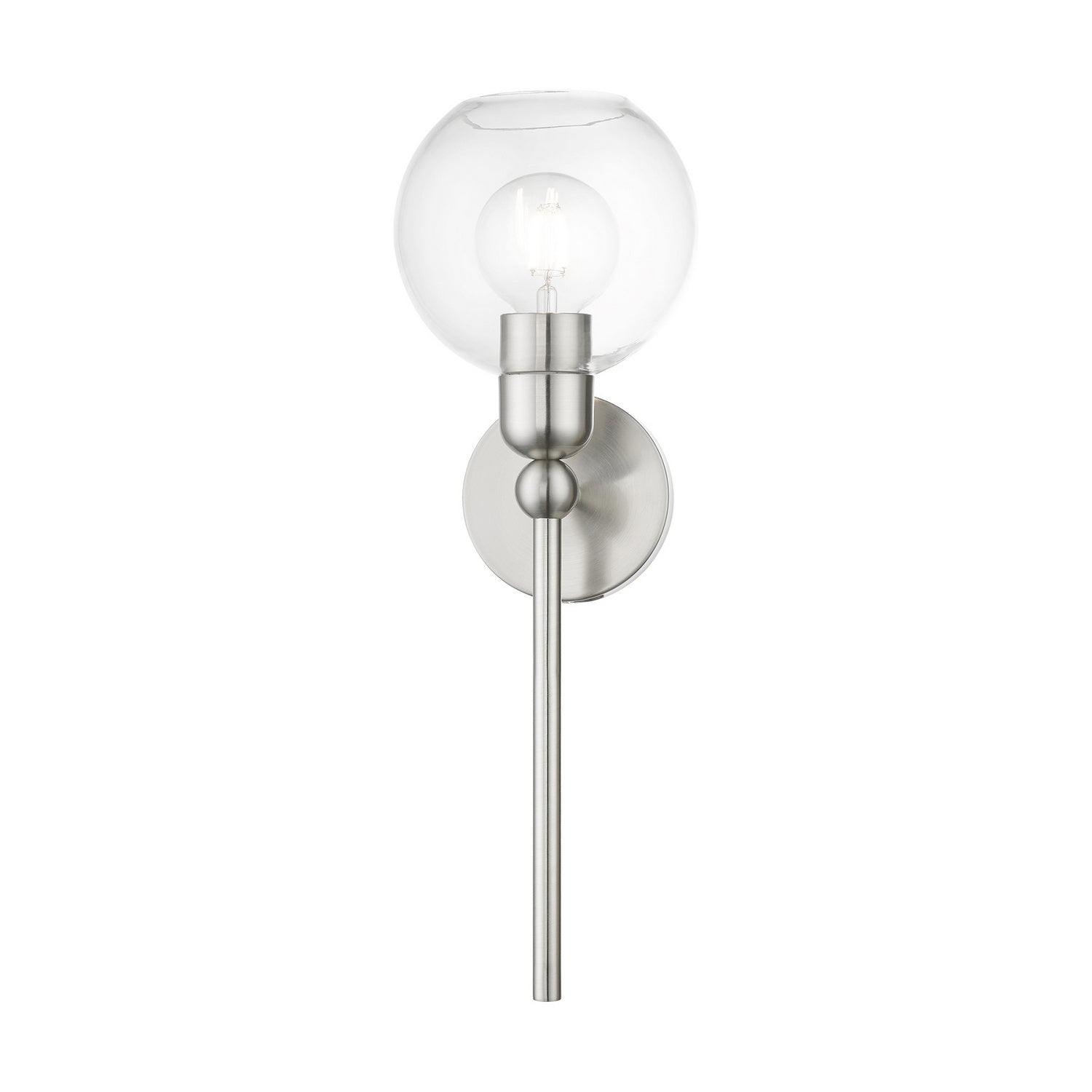 Livex Lighting - 16971-91 - One Light Wall Sconce - Downtown - Brushed Nickel