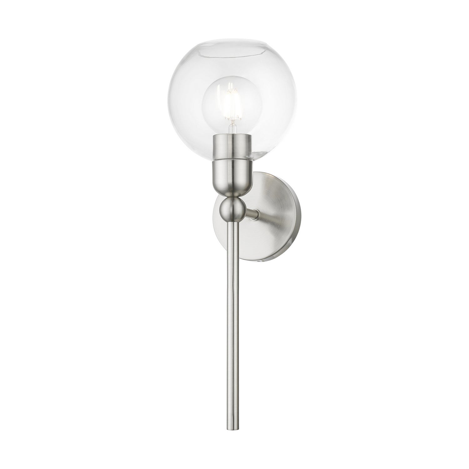 Livex Lighting - 16971-91 - One Light Wall Sconce - Downtown - Brushed Nickel