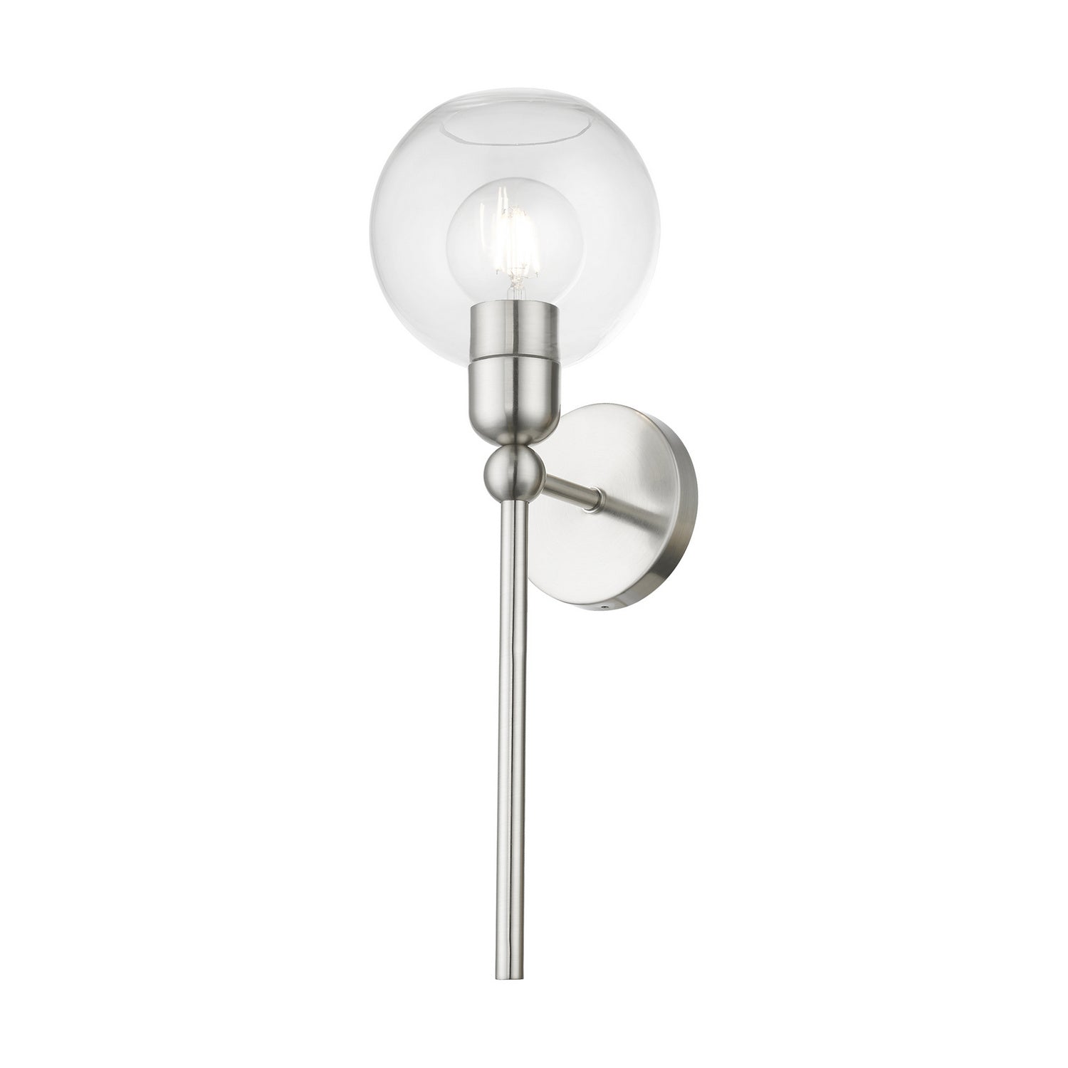 Livex Lighting - 16971-91 - One Light Wall Sconce - Downtown - Brushed Nickel