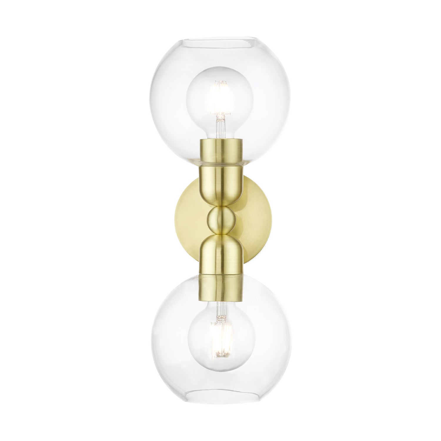 Livex Lighting - 16972-12 - Two Light Vanity Sconce - Downtown - Satin Brass