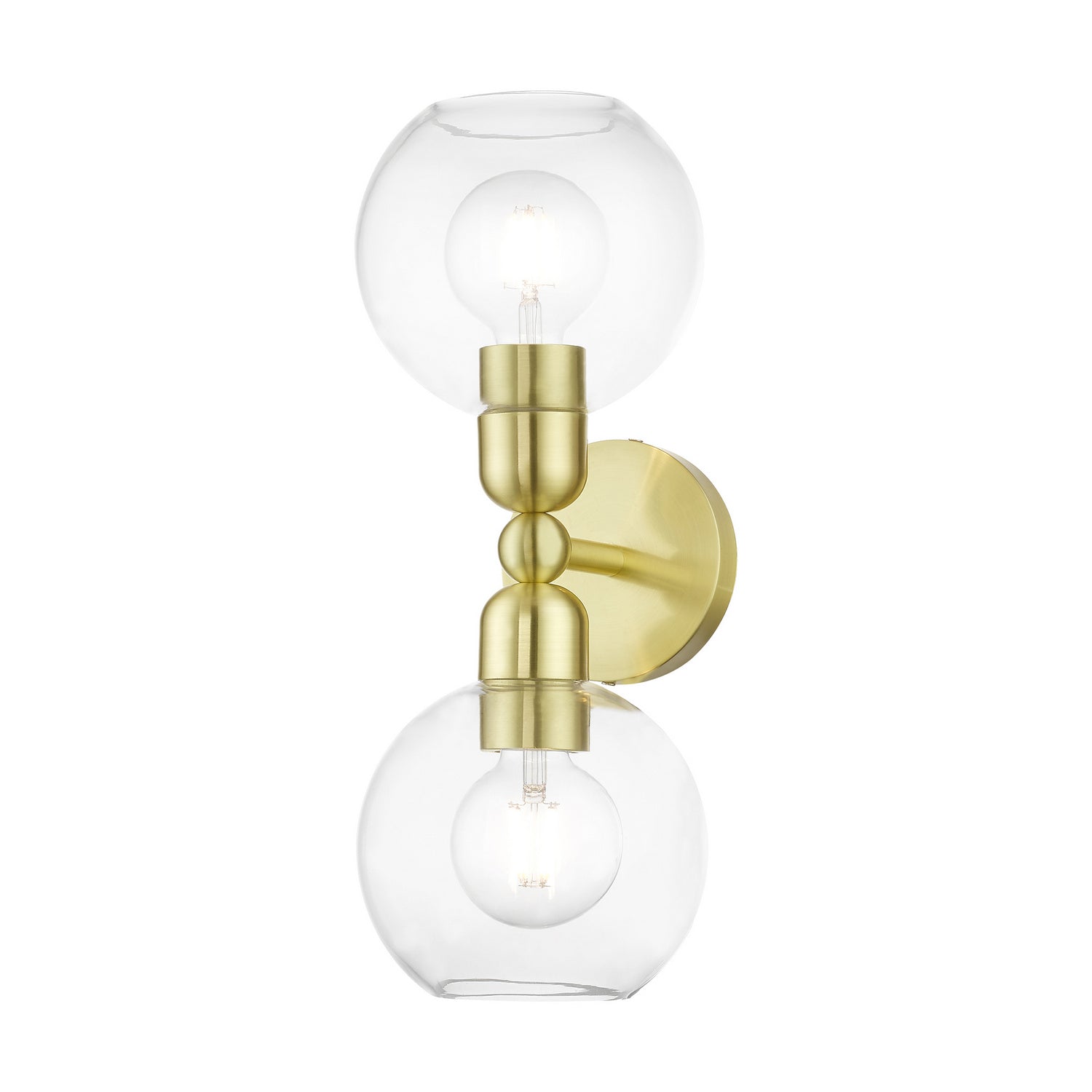Livex Lighting - 16972-12 - Two Light Vanity Sconce - Downtown - Satin Brass