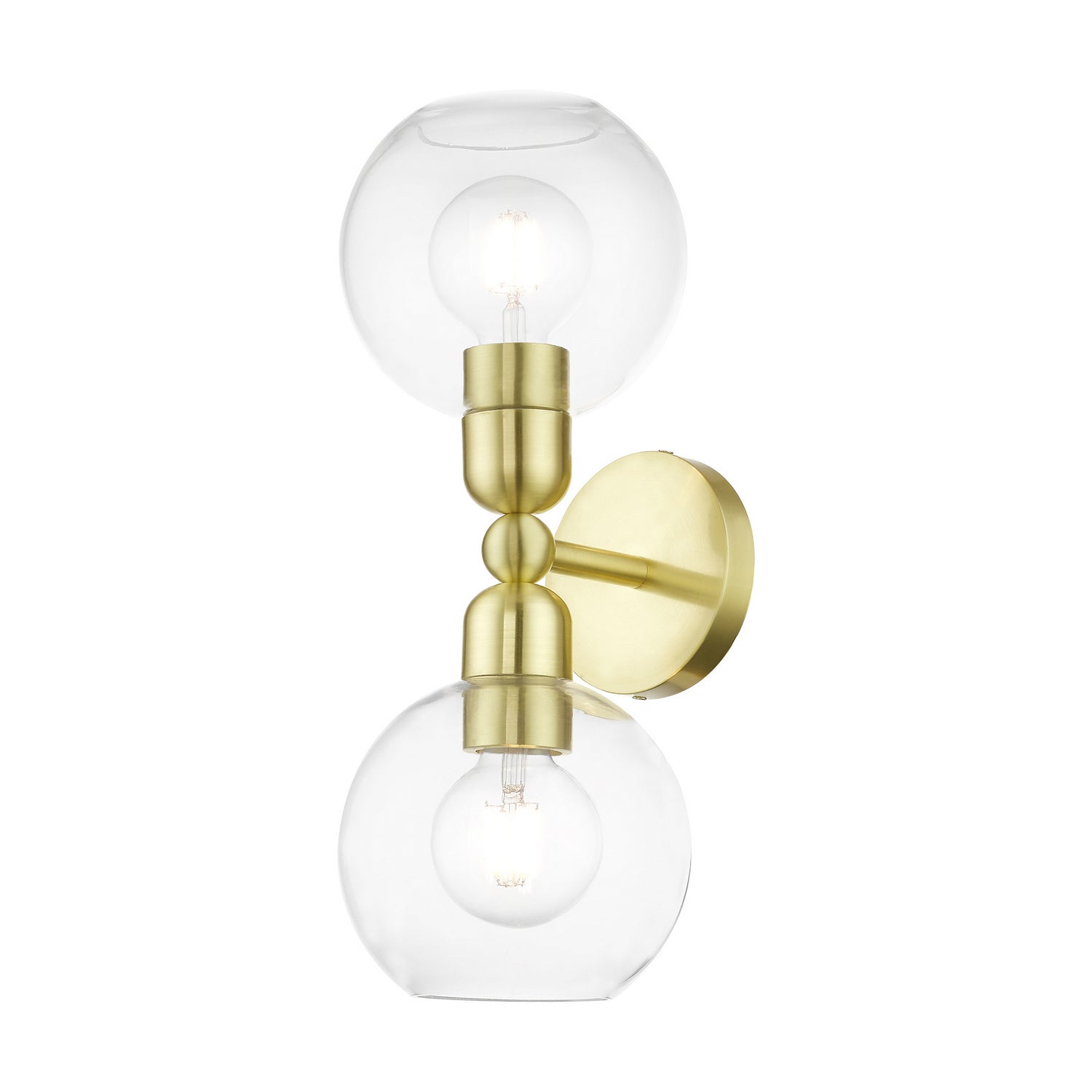 Livex Lighting - 16972-12 - Two Light Vanity Sconce - Downtown - Satin Brass