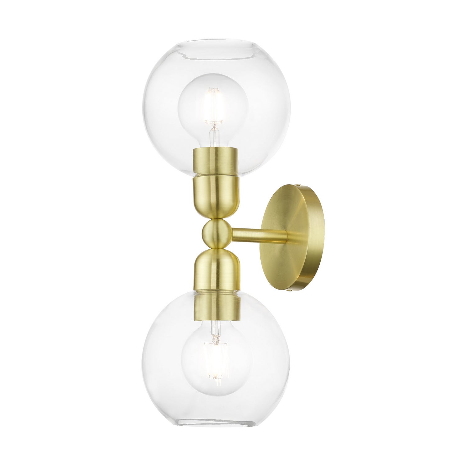 Livex Lighting - 16972-12 - Two Light Vanity Sconce - Downtown - Satin Brass