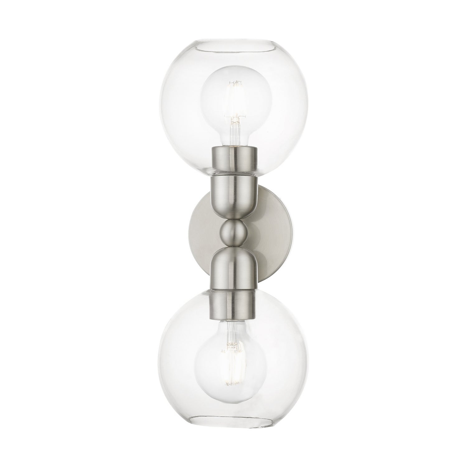 Livex Lighting - 16972-91 - Two Light Vanity Sconce - Downtown - Brushed Nickel