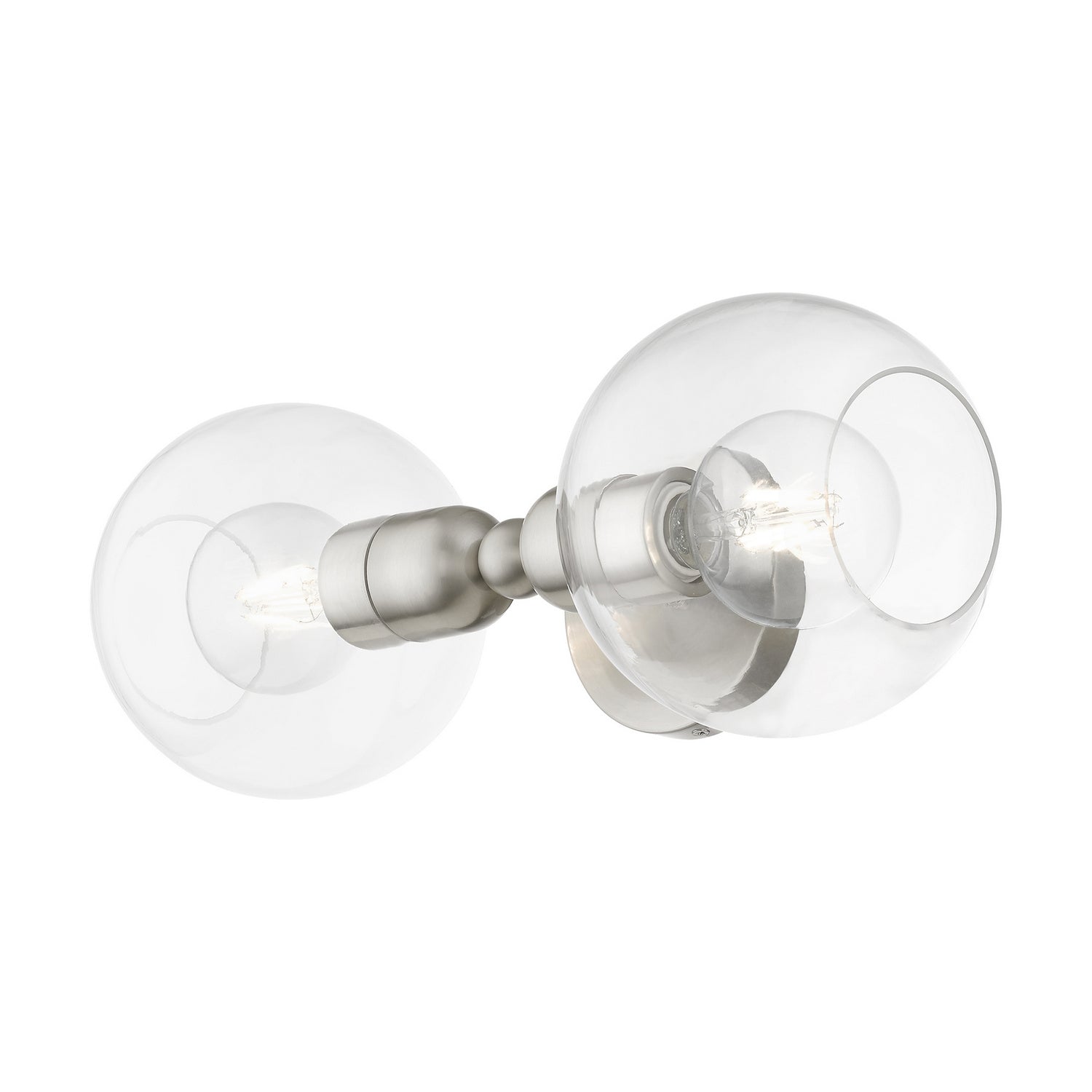 Livex Lighting - 16972-91 - Two Light Vanity Sconce - Downtown - Brushed Nickel
