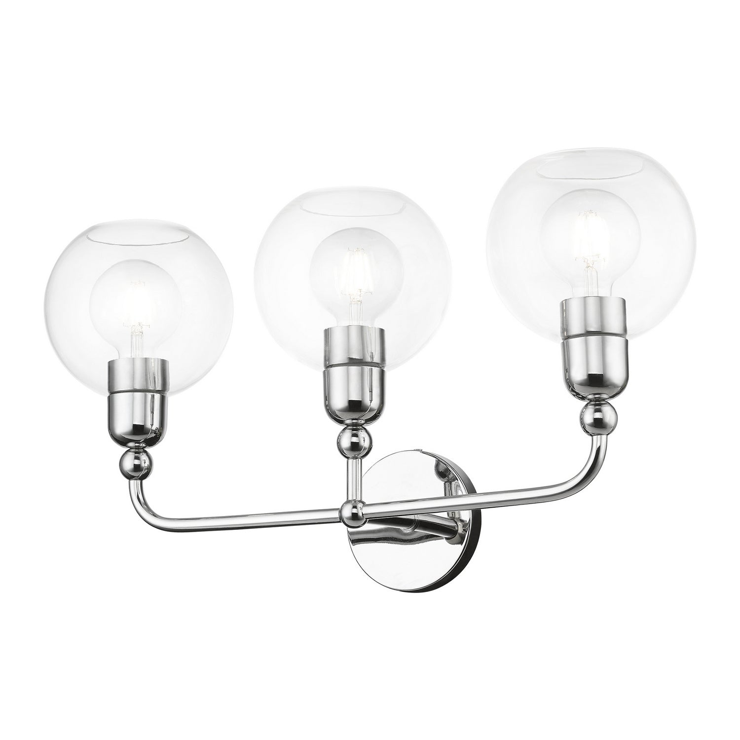 Livex Lighting - 16973-05 - Three Light Vanity Sconce - Downtown - Polished Chrome