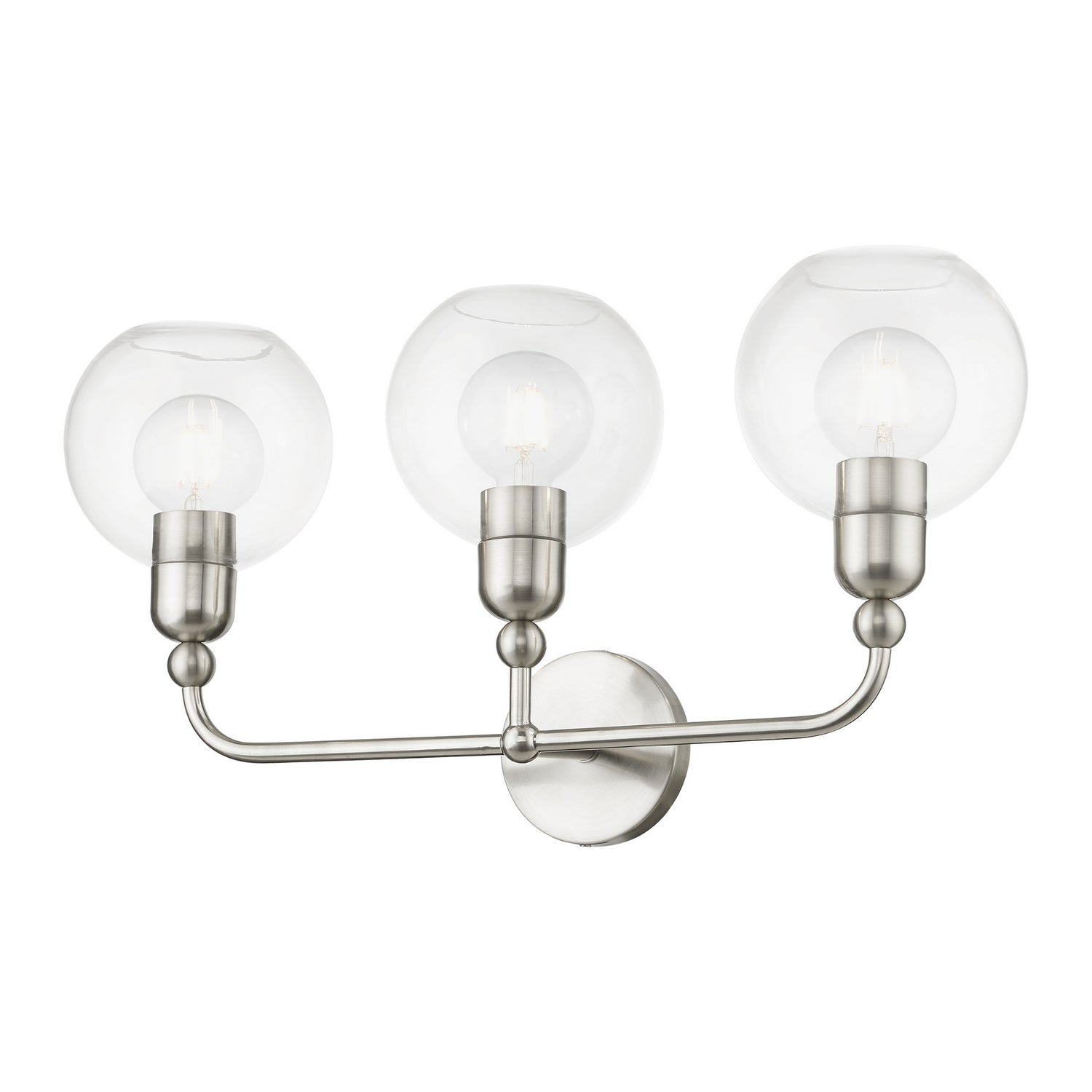 Livex Lighting - 16973-91 - Three Light Vanity Sconce - Downtown - Brushed Nickel