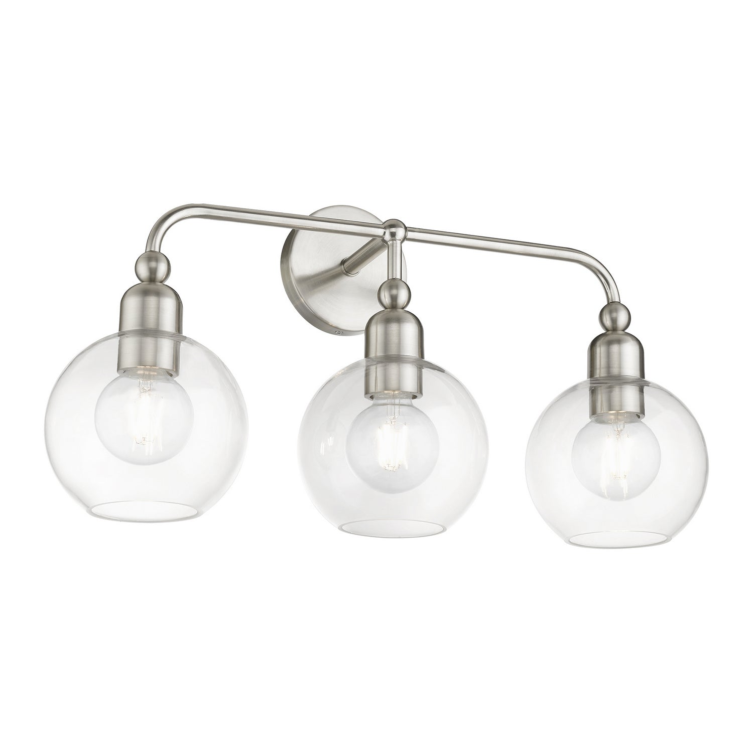Livex Lighting - 16973-91 - Three Light Vanity Sconce - Downtown - Brushed Nickel