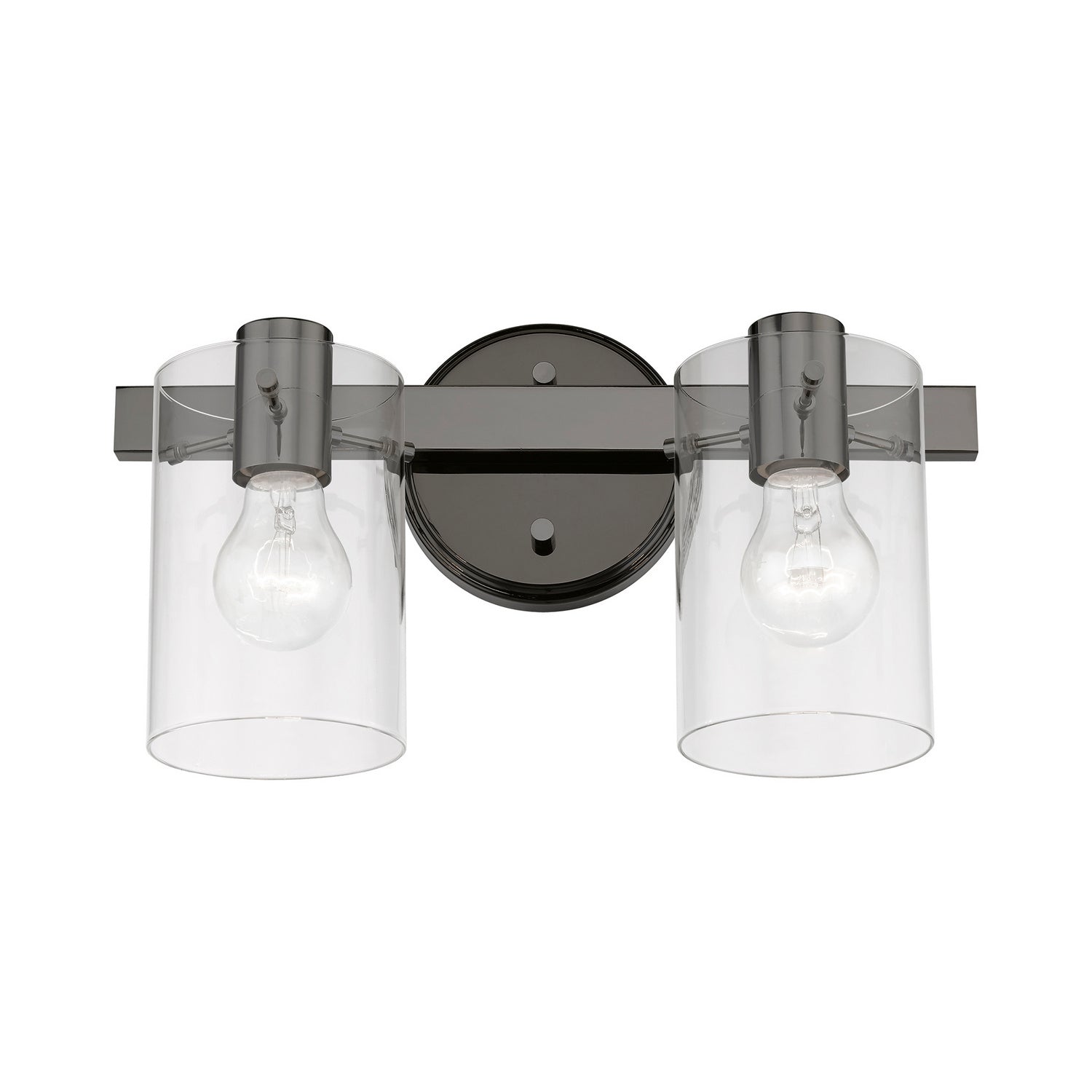 Livex Lighting - 17232-46 - Two Light Vanity Sconce - Munich - Black Chrome