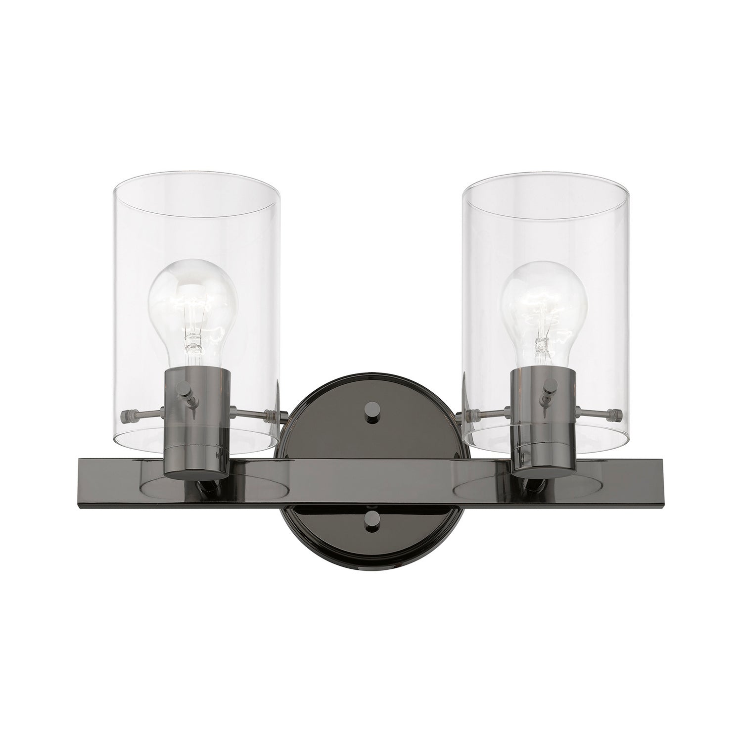 Livex Lighting - 17232-46 - Two Light Vanity Sconce - Munich - Black Chrome
