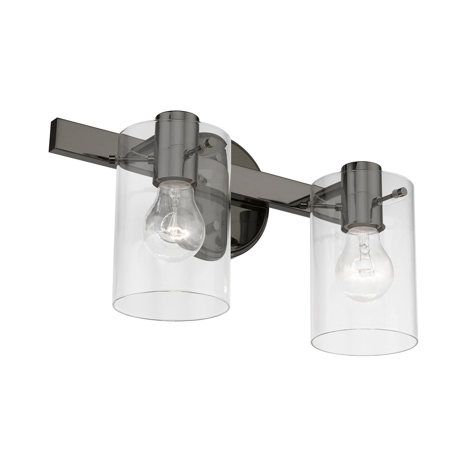 Livex Lighting - 17232-46 - Two Light Vanity Sconce - Munich - Black Chrome