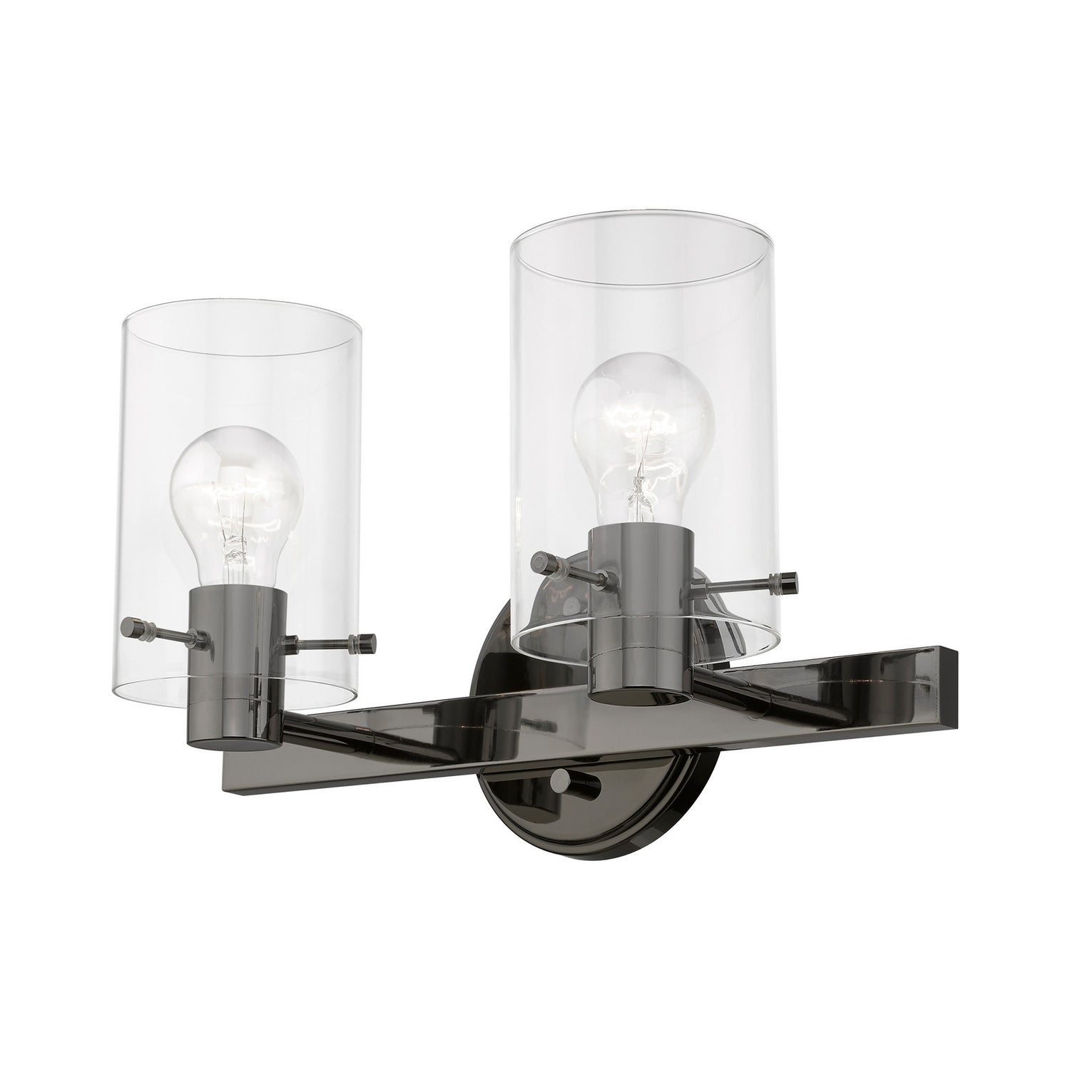 Livex Lighting - 17232-46 - Two Light Vanity Sconce - Munich - Black Chrome