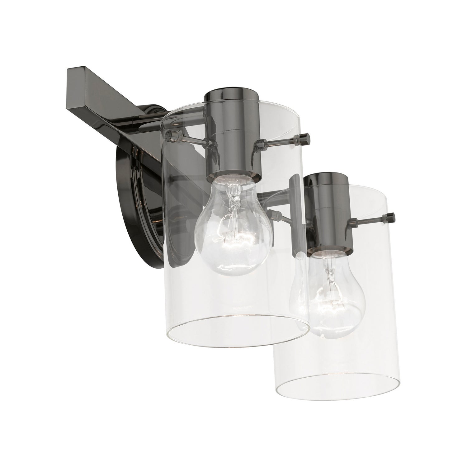 Livex Lighting - 17232-46 - Two Light Vanity Sconce - Munich - Black Chrome