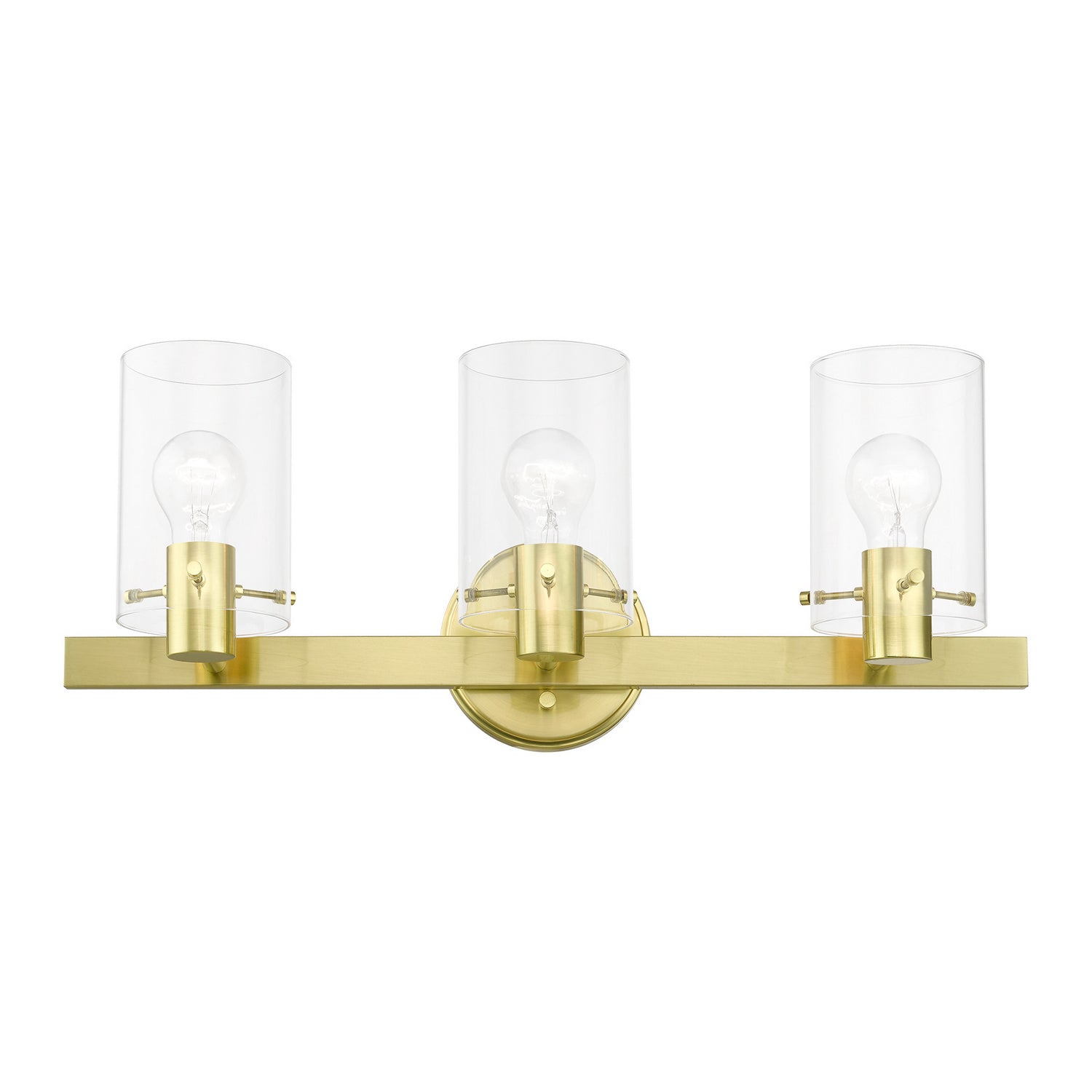 Livex Lighting - 17233-12 - Three Light Vanity Sconce - Munich - Satin Brass