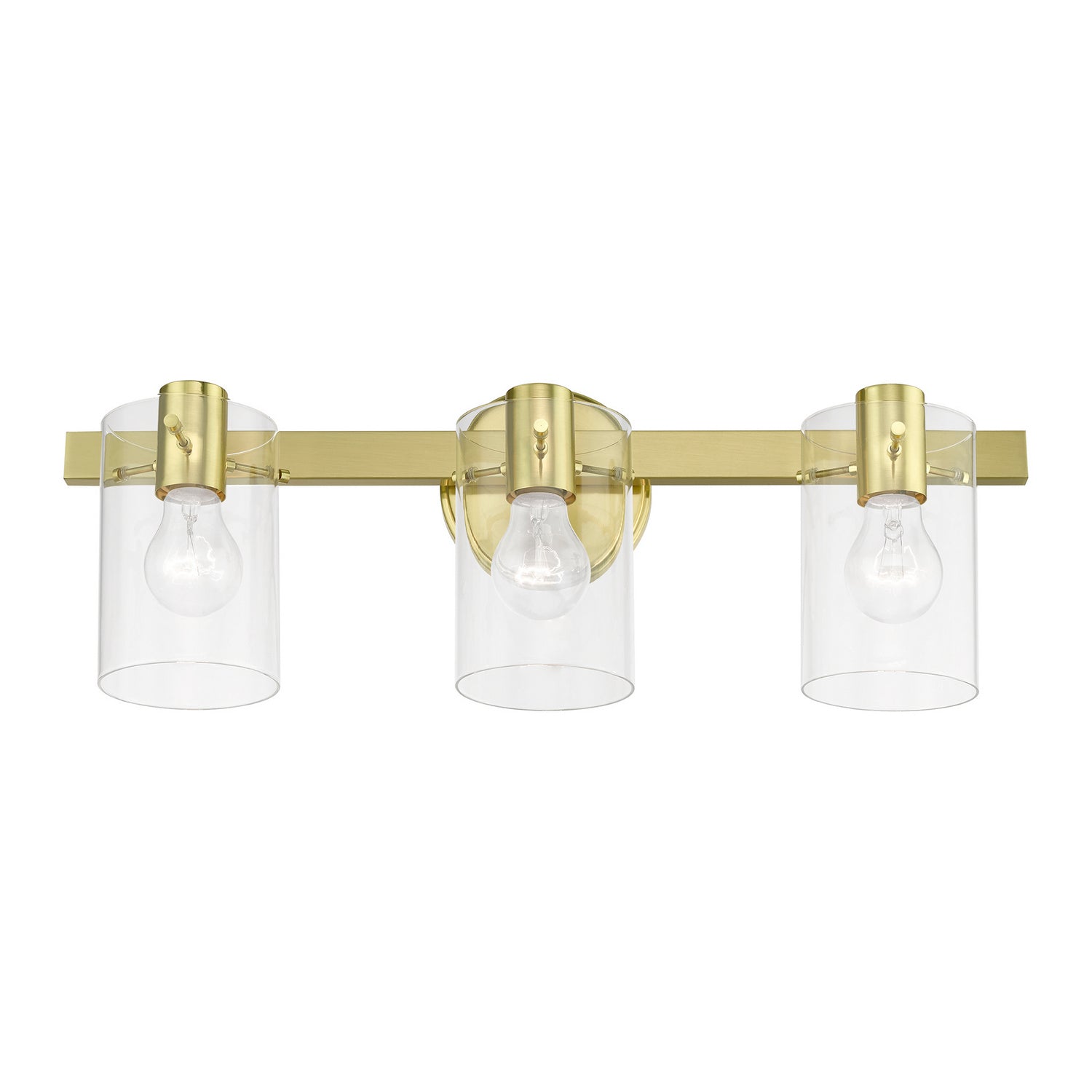 Livex Lighting - 17233-12 - Three Light Vanity Sconce - Munich - Satin Brass