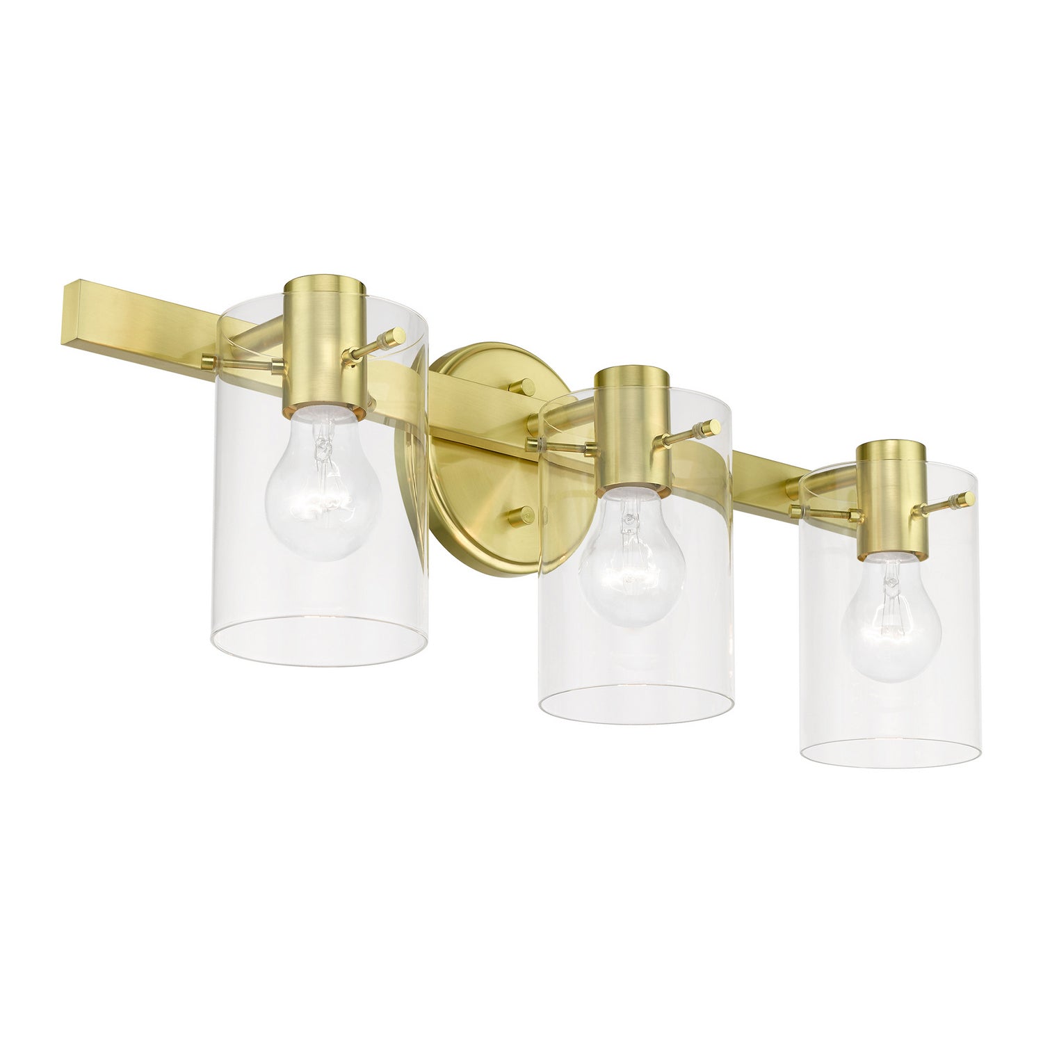 Livex Lighting - 17233-12 - Three Light Vanity Sconce - Munich - Satin Brass