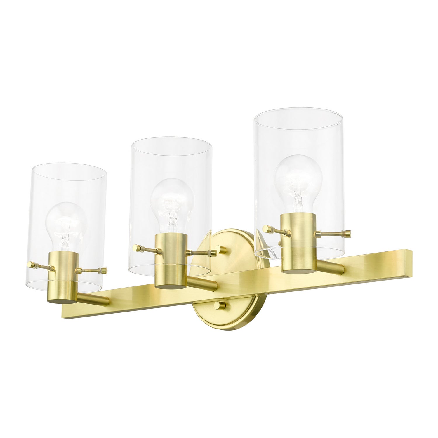 Livex Lighting - 17233-12 - Three Light Vanity Sconce - Munich - Satin Brass