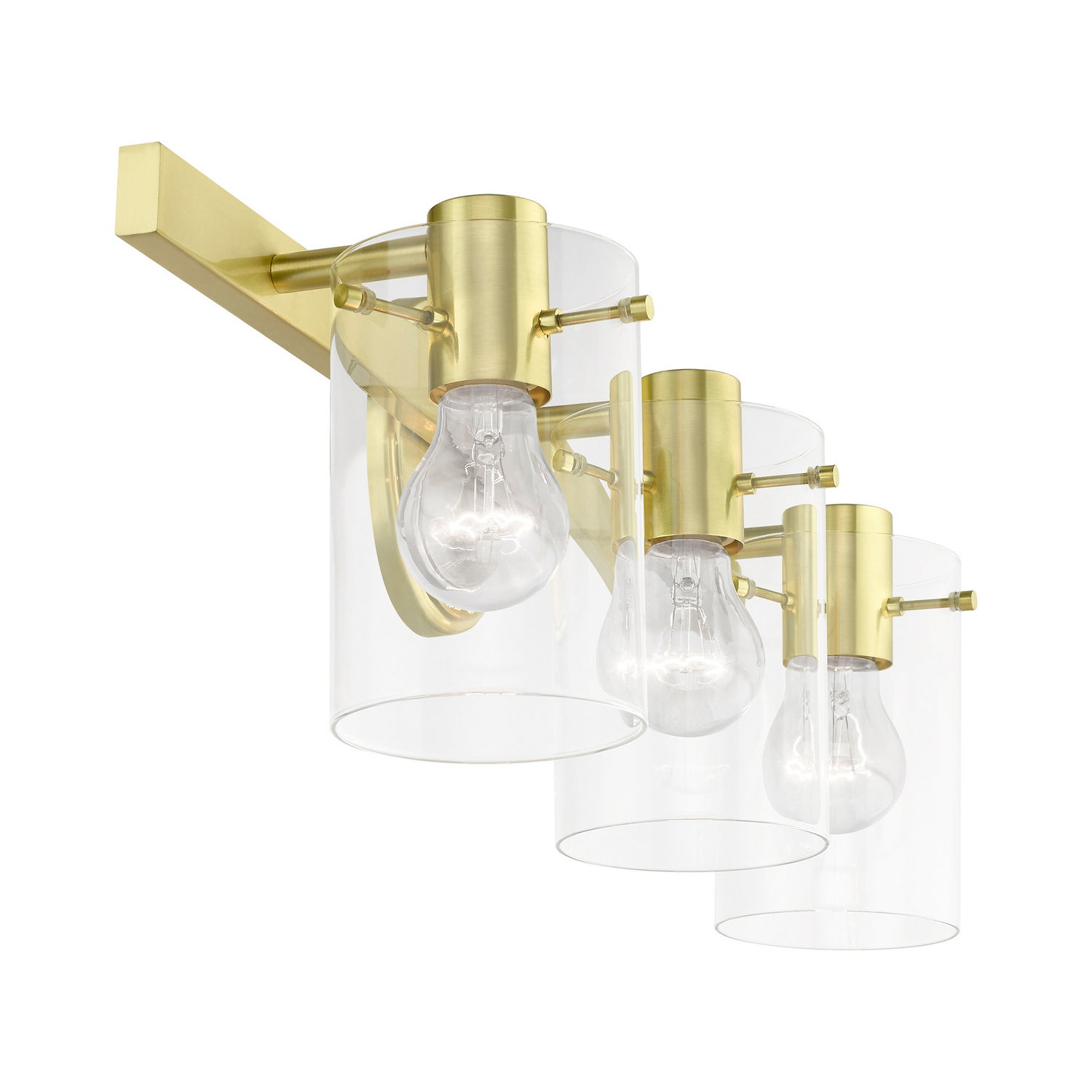 Livex Lighting - 17233-12 - Three Light Vanity Sconce - Munich - Satin Brass