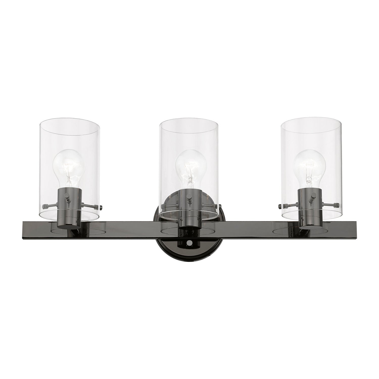 Livex Lighting - 17233-46 - Three Light Vanity Sconce - Munich - Black Chrome