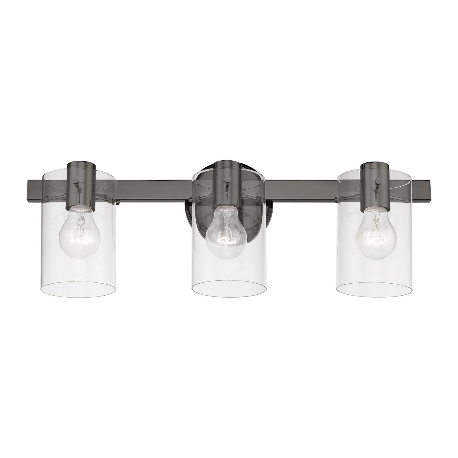 Livex Lighting - 17233-46 - Three Light Vanity Sconce - Munich - Black Chrome
